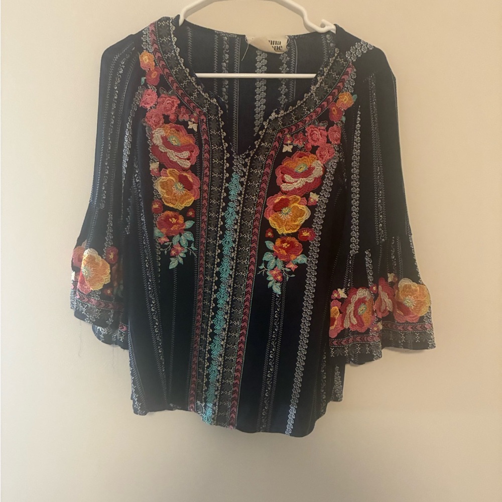 Savanna Jane Multicolor Embroidered Blouse